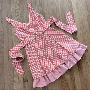 Eva Franco Alexa Fit & Flare Dress Birds of Paradise Ruffled Hem Size 10